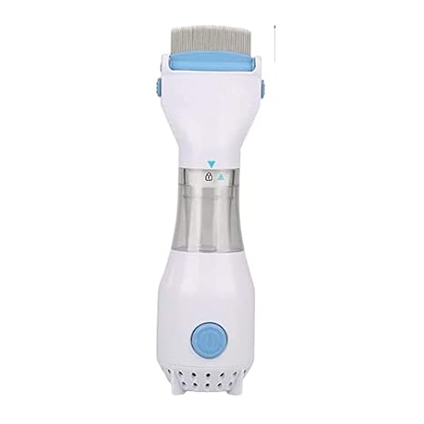 Pente elétrico anti-piolhos branco com filtro removível