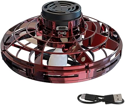 Mini spinner voador LED recarregável – vermelho