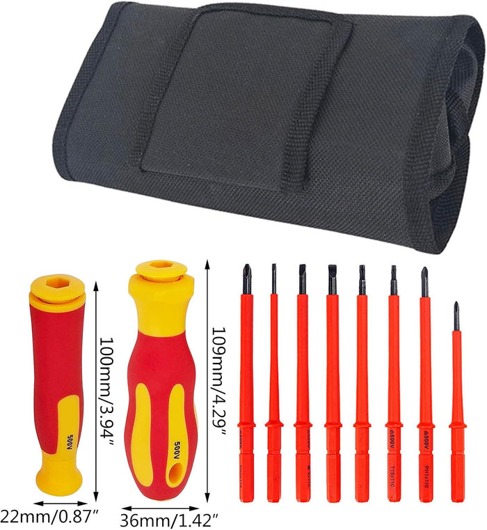 Conjunto de 10 chaves de fendas isoladas