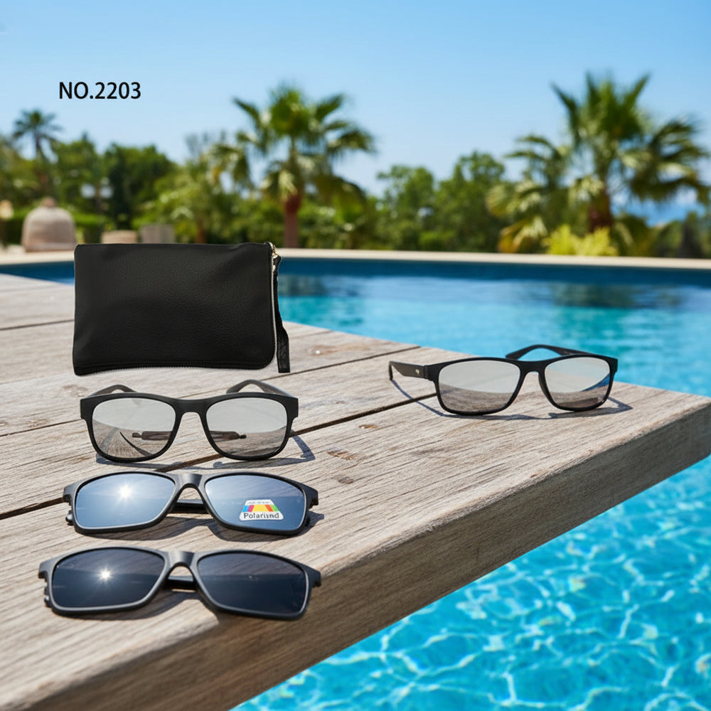 Gafas de sol magnéticas ópticas polarizadas 5 en 1
