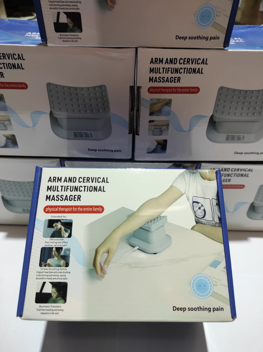 Massajador multifunções para braços e pescoço
