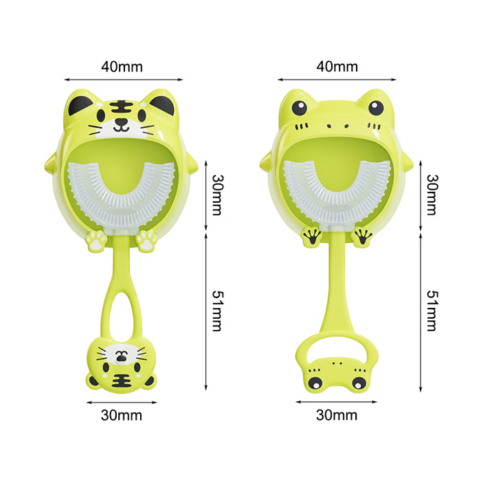 Escova de dentes infantil de silicone em U