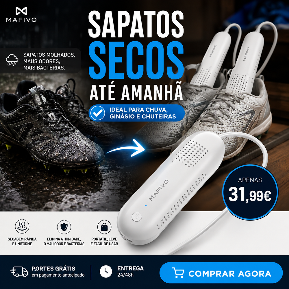 Secador elétrico de calçado MAFIVO - anúncio quadrado