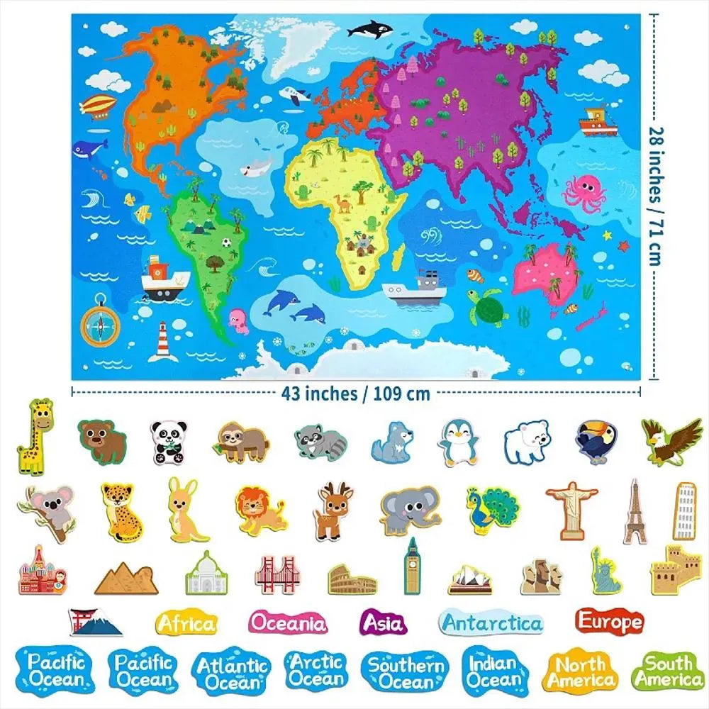 Mapa-mundo interativo educativo