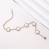 Pulsera trebol de cinco hojas blanco - additional image 19