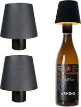 Lámpara de botella de vino recargable LED negro - additional image 19