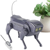 Cão robô inteligente cinzento com comando