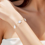 Pulsera trebol de cinco hojas blanco - additional image 22