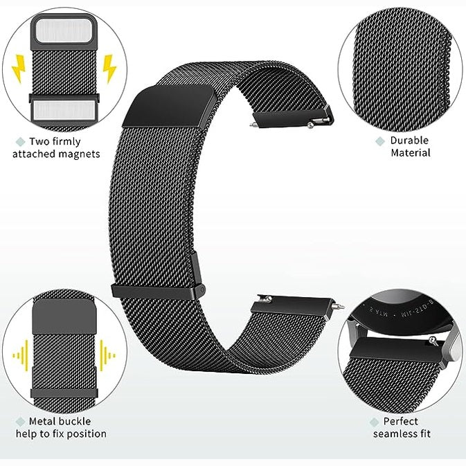 Correa Smartwatch PRO Metálica Negro