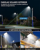 Farola solar exterior con sensor de movimiento 400 W - additional image 3