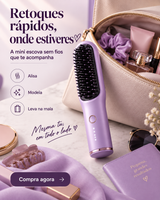 Mini Escova para Retoques de Cabelo – Compacta e Sem Fios