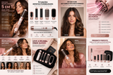 Escova Modeladora 5 em 1 – Secar, Alisar, Modelar e Dar Volume