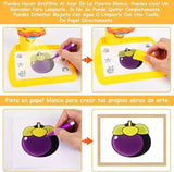 Mini mesa de desenho infantil com projetor – pato amarelo – imagem 5