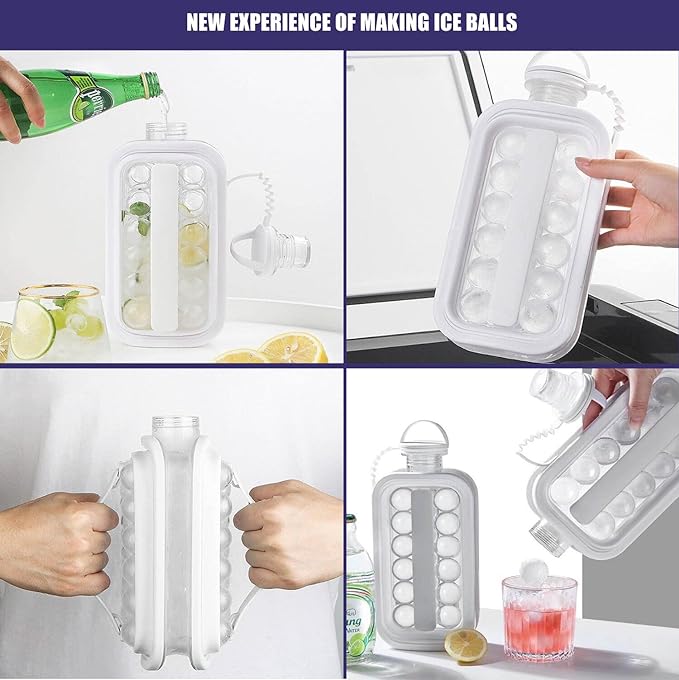 Cuvete de gelo 2 em 1 com recipiente