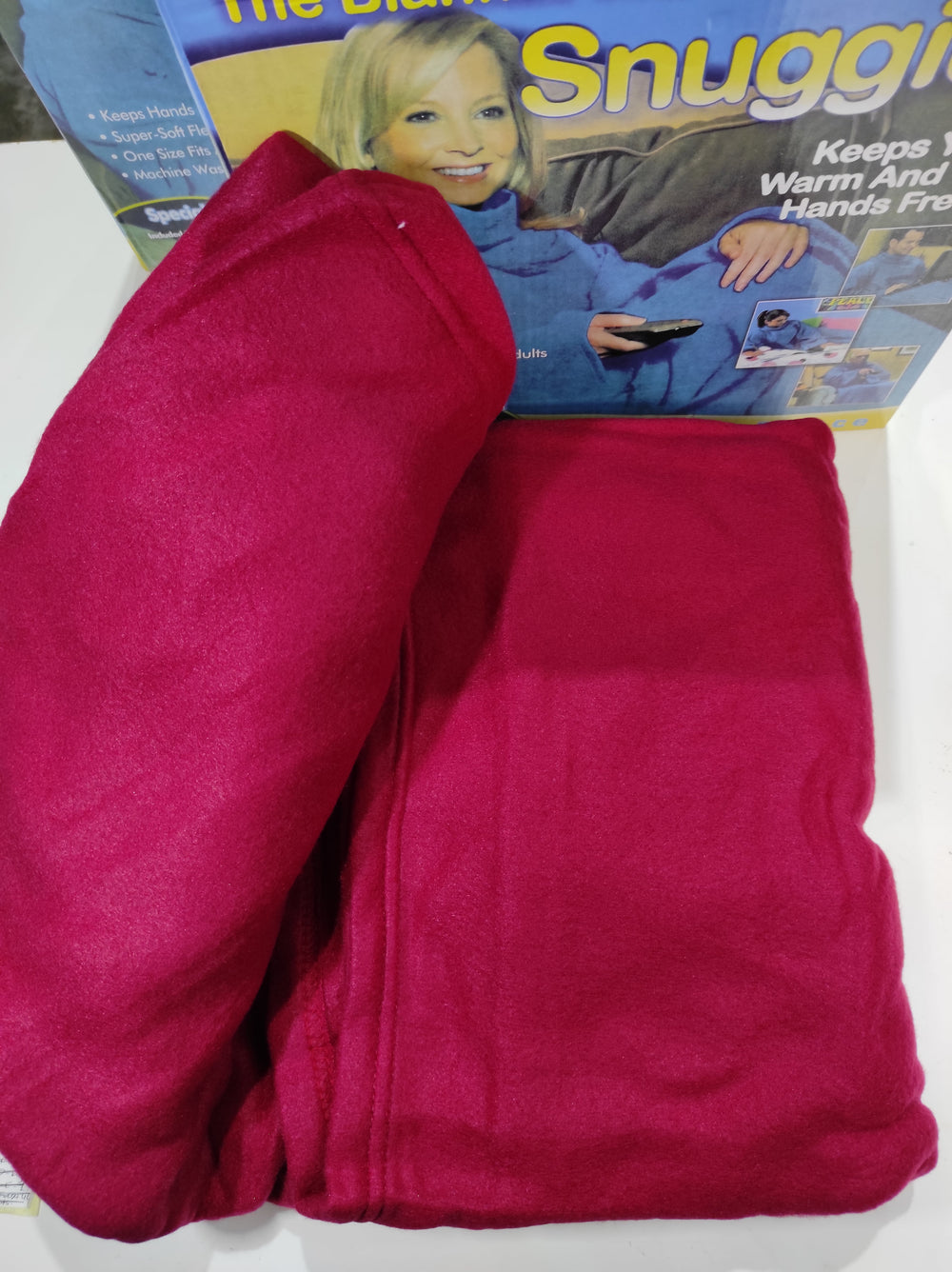 Manta com mangas polar com capuz
