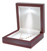 Caixa de madeira com luz LED