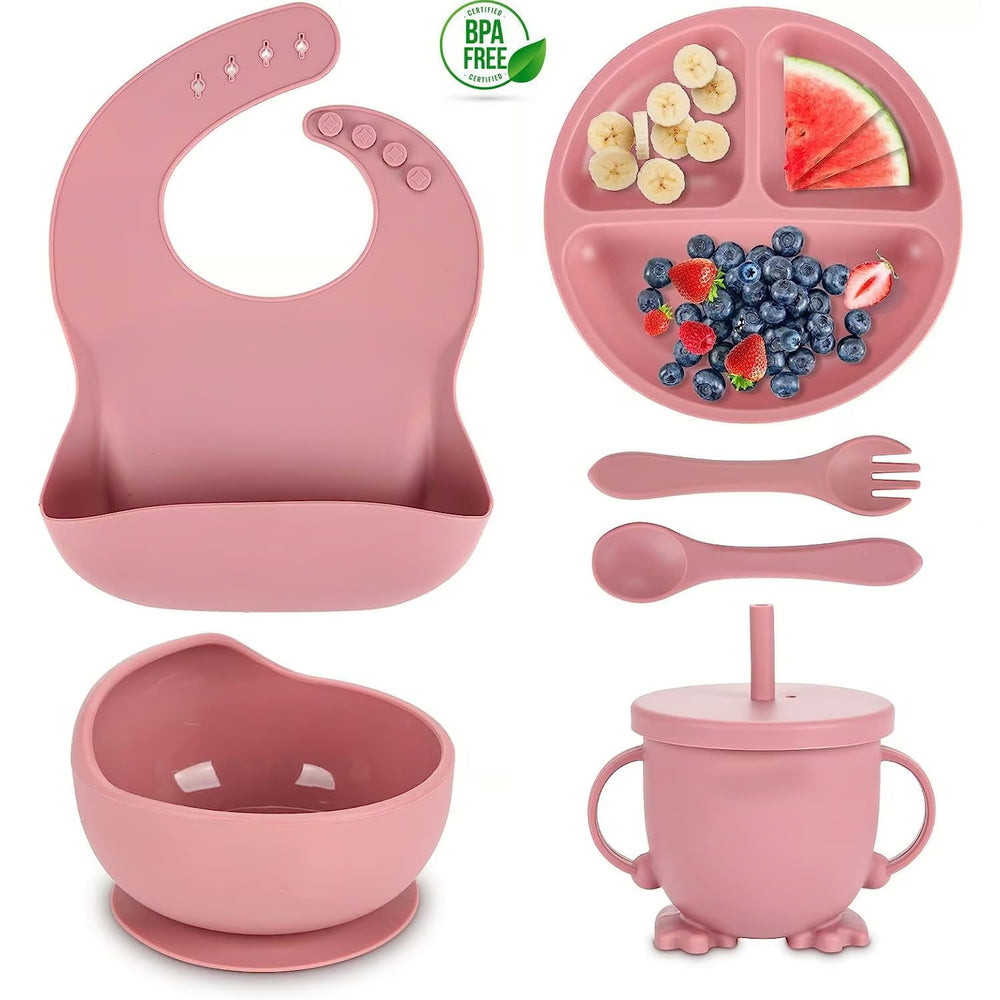 Conjunto de loiça de silicone para bebé