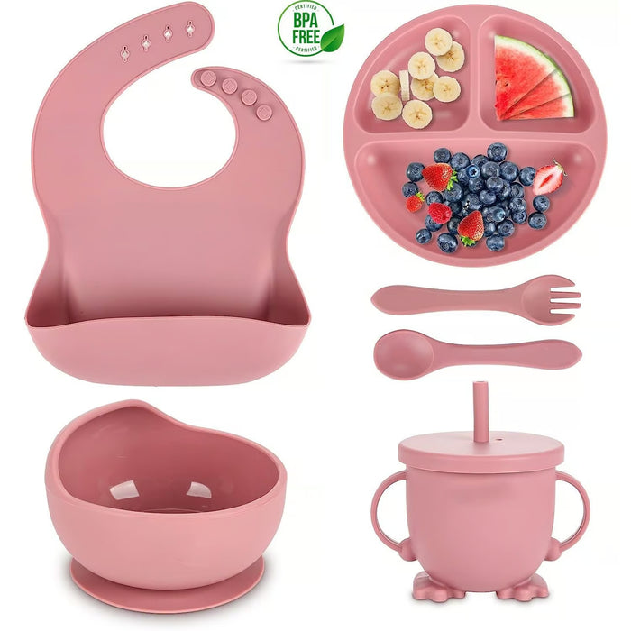 Conjunto de loiça de silicone para bebé