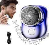Mini Afeitadora Eléctrica Portátil Azul/Plata