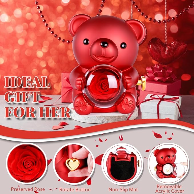 Ursinho de rosas vermelho