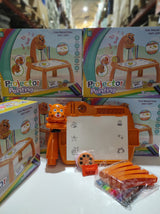Mesa de desenho infantil com projetor – tigre laranja – imagem 2