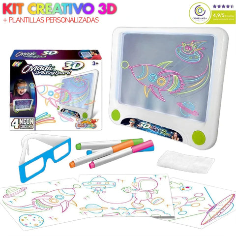 Quadro Mágico 3D com Luz